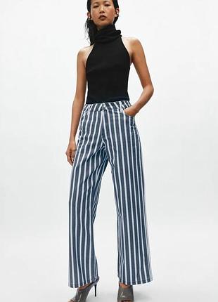 Джинсы zw collection loose со средней посадкой и полосками