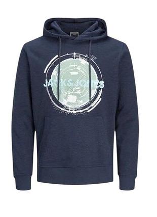 Синя толстовка худі  jack & jones на хлопчика 12 років