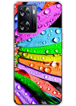 Чохол силіконовий з картинкою на oneplus nord n20 se (кольорові листки)