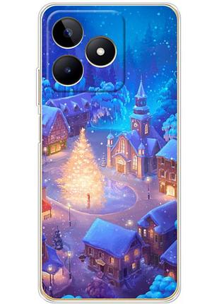 Чехол силиконовый с картинкой на realme c53 (новогодний)