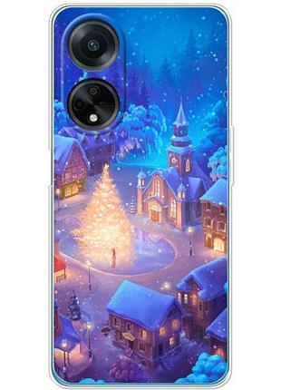 Чехол силиконовый с картинкой на oppo a98 5g (новогодний)
