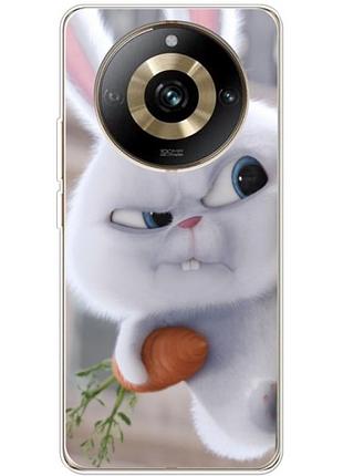 Чехол силиконовый с картинкой на realme 11 pro (кролик снежок)