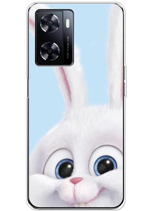 Чехол силиконовый с картинкой на oneplus nord n20 se (кролик снежок)