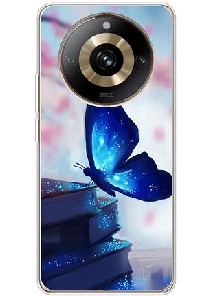 Чехол силиконовый с картинкой на realme 11 pro plus (бабочка)