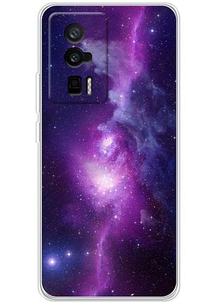 Чохол силіконовий з картинкою на xiaomi poco f5 pro (космос)