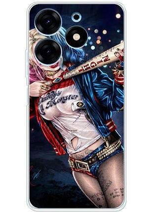 Чехол силиконовый с картинкой на tecno spark 10 pro (харли квинн, harley quinn)