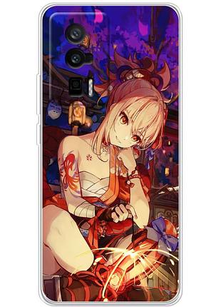 Чохол силіконовий з картинкою на xiaomi poco f5 pro (аніме, anime)