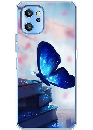 Чехол силиконовый с картинкой на umidigi a13 (бабочка)