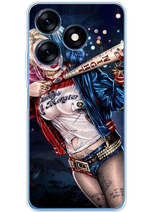 Чехол силиконовый с картинкой на tecno spark 10c (харли квинн, harley quinn)