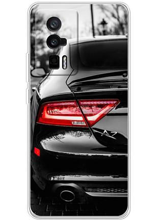 Чохол силіконовий з картинкою на xiaomi poco f5 pro (машина, audi a7)