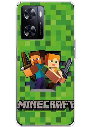 Чохол силіконовий з картинкою на oneplus nord n20 se (майнкрафт, minecraft)