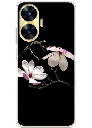 Чехол силиконовый с картинкой на realme c55 (цветок, монголия)