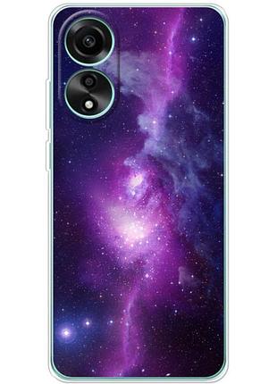 Чехол силиконовый с картинкой на oppo a78 4g (космос)