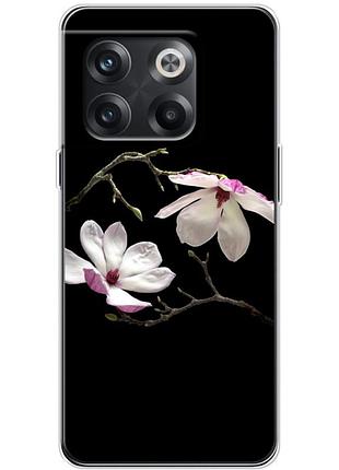 Чохол силіконовий з картинкою на oneplus 10t (квітка, манголія)