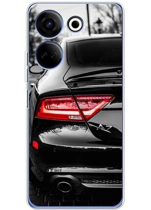 Чехол силиконовый с картинкой на tecno camon 20 pro 4g (машина, audi a7)