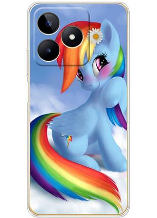 Чохол силіконовий з картинкою на realme c53 (літл поні, my little pony)
