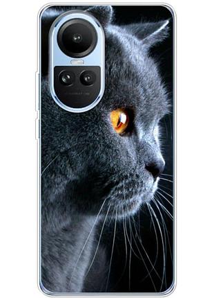 Чехол силиконовый с картинкой на oppo reno 10 (британский кот)