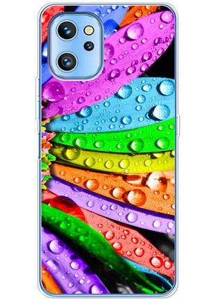 Чехол силиконовый с картинкой на umidigi a13 pro (цветные листья)