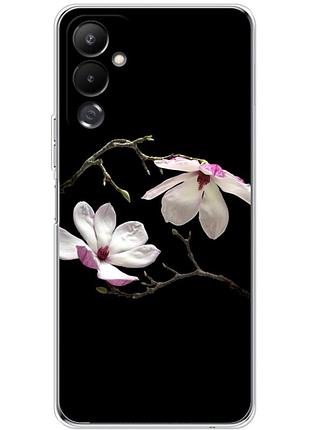 Чохол силіконовий з картинкою на tecno pova 4 (квітка, манголія)