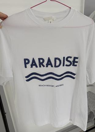 Біла футболка h&m