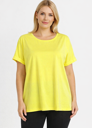 🍋 яркая лимонная футболка fanyhao (италия) - размер l-xl