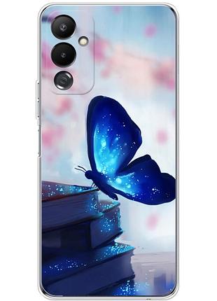 Чохол силіконовий з картинкою на tecno pova 4 (метелик)