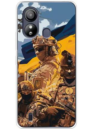 Чехол силиконовый с картинкой на zte blade l220 (патриотический, воины всу)