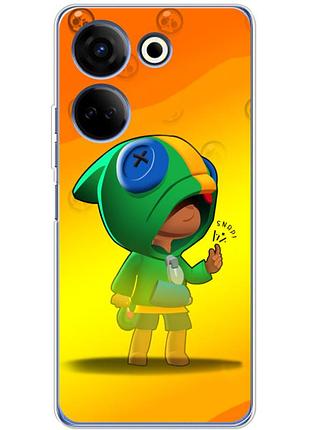 Чехол силиконовый с картинкой на tecno camon 20 pro 4g (бравл старс, brawl stars)