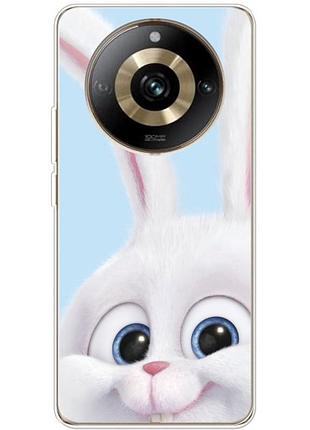 Чехол силиконовый с картинкой на realme 11 pro (кролик снежок)