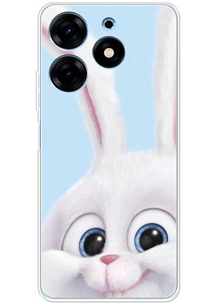 Чохол силіконовий з картинкою на tecno spark 10 pro (кролик сніжок)