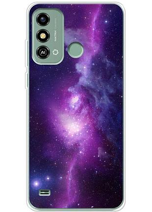 Чехол силиконовый с картинкой на zte blade a53 (космос)