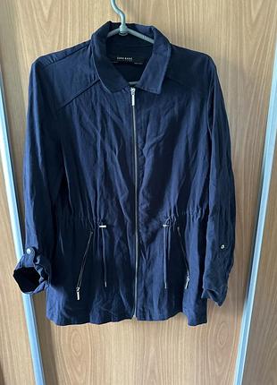 Темно-синя куртка zara basic 3