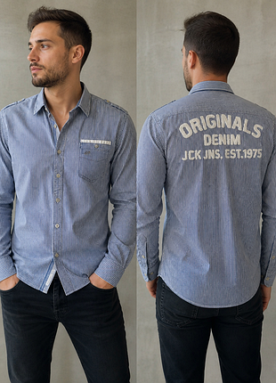 Мужская рубашка jack & jones (оригинал) размер: m