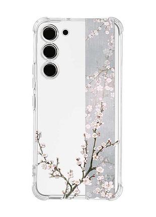 Чохол з потовщеними кутами на samsung galaxy s23 :: квітуча сакура (принт 285)