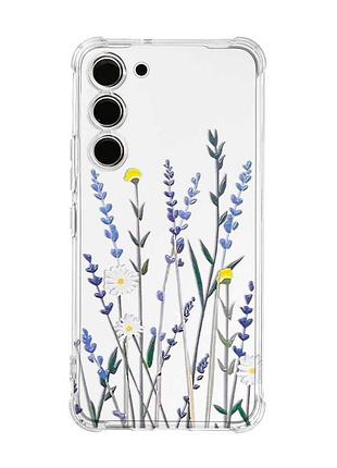 Чохол з потовщеними кутами на samsung galaxy s23 :: польові квіти (принт 270)