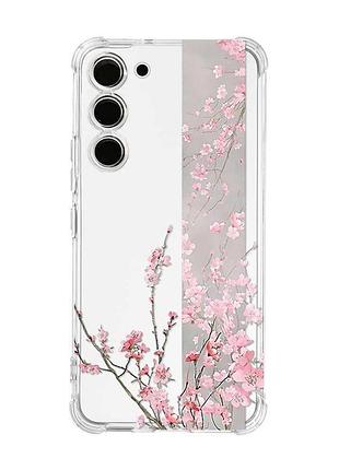 Чехол с утолщёнными углами на samsung galaxy s23 :: сакура в цвету (принт 286)
