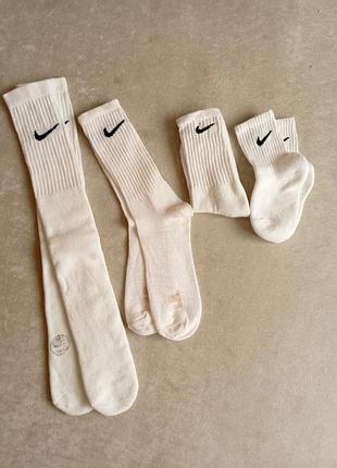 Набор 4 пары носков nike original / сток / vintage white socks