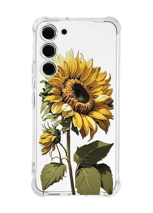 Чохол з потовщеними кутами на samsung galaxy s23 :: соняшник (принт 274)