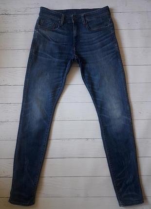 Зауженные мужские джинсы skinny g-star raw 3301 deconstructed