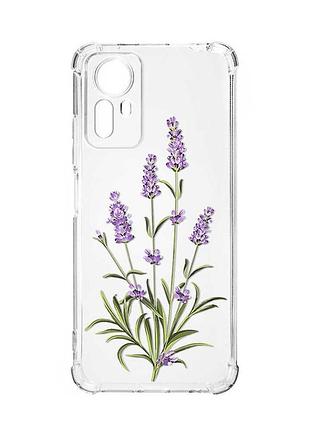 Чохол з потовщеними кутами на xiaomi redmi note 12s :: гілочки лаванди (принт 266)