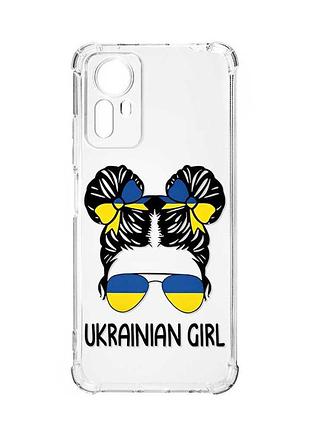 Чохол з потовщеними кутами на xiaomi redmi note 12s :: українська дівчина (принт 113)