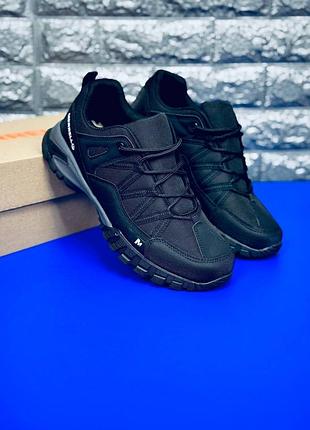 Merrell унисекс кроссовки черные сетка 35-46