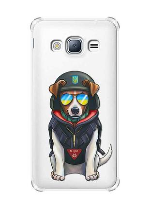 Чехол с утолщенными углами на samsung galaxy j3(2016) j310 :: патрон (принт 4)