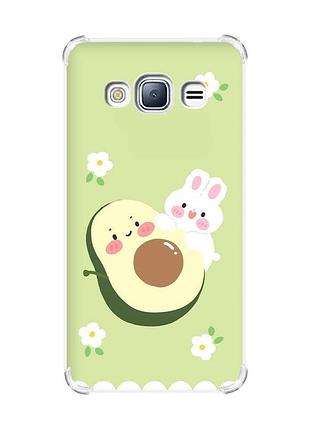 Чохол з потовщеними кутами на samsung galaxy j3(2016) j310 :: авокадо і зайченя (принт 311)