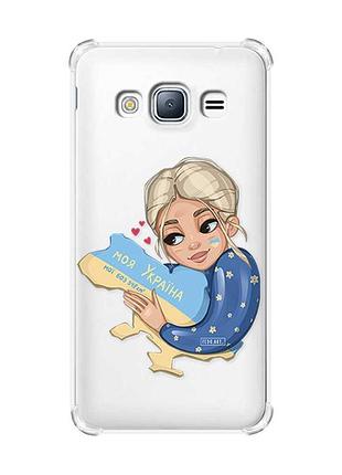 Чехол с утолщенными углами на samsung galaxy j3(2016) j310 :: моя украина (принт 24)