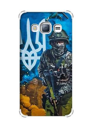 Чехол с утолщенными углами на samsung galaxy j3(2016) j310 :: защитник (принт 349)