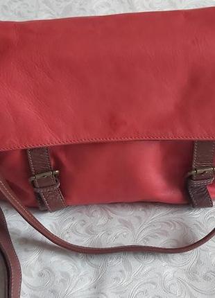 Итальянская кожаная сумка месенджер, натуральная кожа7 фото