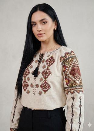Рубашка с вышивкой, женская вышиванка, вышитая рубашка