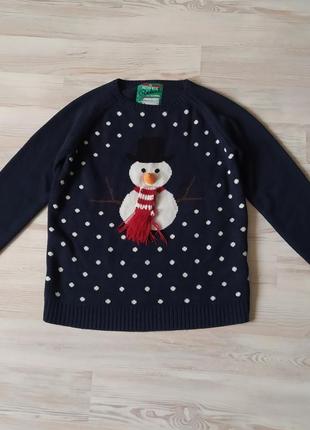 Новорічна різдвяна кофта світшот светр реглан від rebel(primark) на 12-13років