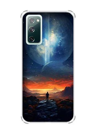 Чохол з потовщеними кутами на samsung galaxy s20 fe :: космос (принт 247)